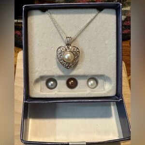 Sterling Pearl Pendant Necklace